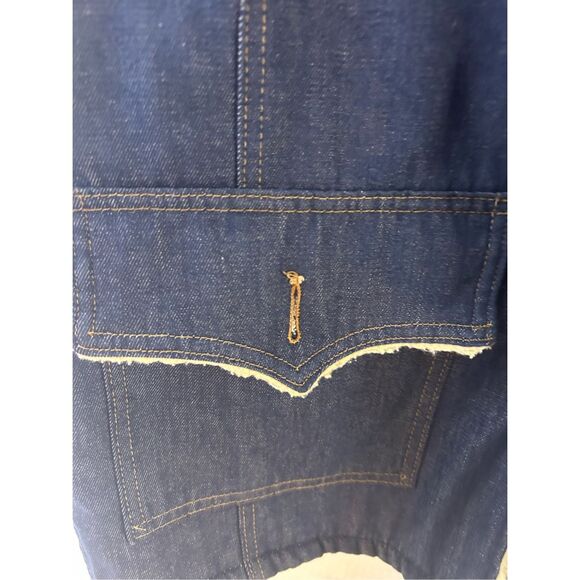 Roebuck denim jacket Sherpa lined 40 tall Vintage USA rn#51302 Medium - Picture 3 of 11